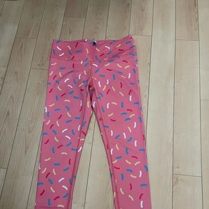 Feed me fight me donut sprinkle leggings.
